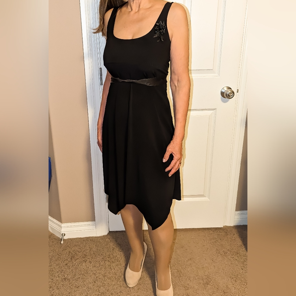 Umbrale Black Midi Dress Size M